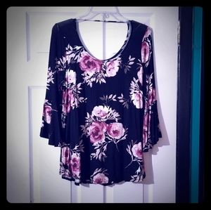 Mts NWOT Floral Scoop Neck Blouse S